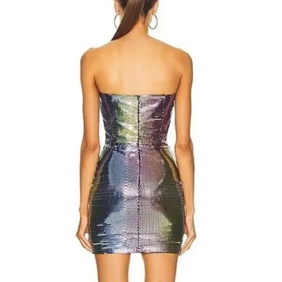 NWT The New Arrivals by ILKYAZ OZEL Isla Blue Jade Bustier Dress EU 38/Medium - Picture 6 of 16